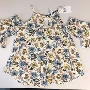 LUQ Derica Cold Shoulder Knit Top